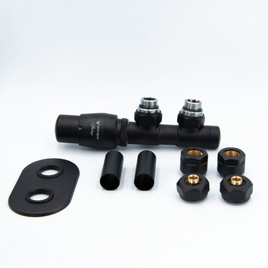 Комплект Vario Term TWINS All In One кутовий правий, структурний чорний (ATSGS0214CFK/P(Cu))