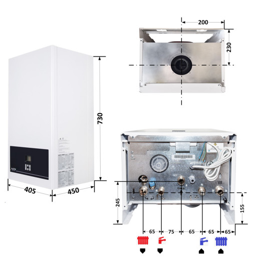 Котел газовый Airfel DigiFEL Premix 36 кВт (A2CPX036DARU)