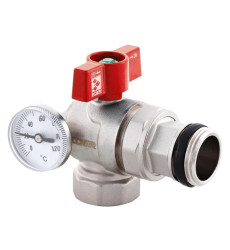 Кран з американкою "антипротечка" з термометром Koer KR.1033-Gi - 1'' (KR2894)