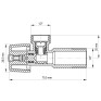 Кран для подключения сантехприборов KOER 1/2x1/2 KR.511 (KR0101)