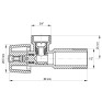 Кран для подключения сантехприборов KOER 1/2x3/4 (KR.511)