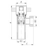 Кран для подключения сантехприборов KOER 1/2x3/4 (KR.517) (KR0109)