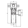 Кран для подключения сантехприборов Koer KR.517 - 1/2x3/8 (KR2878)
