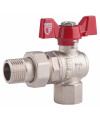 Кран кульовий "Американка" SD Forte 3/4" кутовий SF221W20
