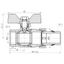 Кран шаровой "Американка" SD Forte 3/4" с антипротеканием прямой SF222W20