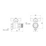 Кран кульовий "Американка" SD Plus прямий 1/2" ВЗ SD221W15