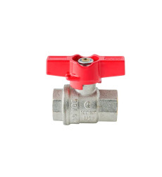 Кран кульовий ГГМ Koer Extreme KE.217-15 - 1/2" FF ручка "метелик" червона (KR5756)