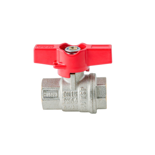 Кран кульовий ГГМ Koer Extreme KE.217-15 - 1/2" FF ручка "метелик" червона (KR5756)