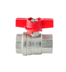 Кран кульовий ГГМ Koer Extreme KE.217-20 - 3/4" FF ручка "метелик" червона (KR5757)