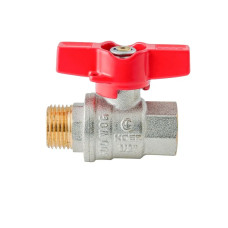 Кран кульовий ГШМ Koer Extreme KE.218-15 - 1/2" FM ручка "метелик" червона (KR5759)