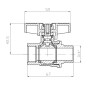 Кран кульовий ГШМ Koer Extreme KE.218-20 - 3/4" FM ручка "метелик" червона (KR5760)