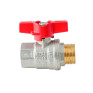 Кран кульовий ГШМ Koer Extreme KE.218-20 - 3/4" FM ручка "метелик" червона (KR5760)