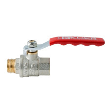 Кран кульовий ГШВ Koer Extreme KE.215-15 - 1/2" FM ручка "важіль" червона (KR5750)