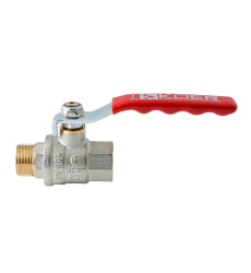 Кран кульовий ГШВ Koer Extreme KE.215-15 - 1/2" FM ручка "важіль" червона (KR5750)