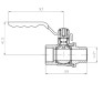Кран кульовий ГШВ Koer Extreme KE.215-15 - 1/2" FM ручка "важіль" червона (KR5750)