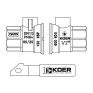 Кран кульовий ГШВ Koer Extreme KE.215-15 - 1/2" FM ручка "важіль" червона (KR5750)