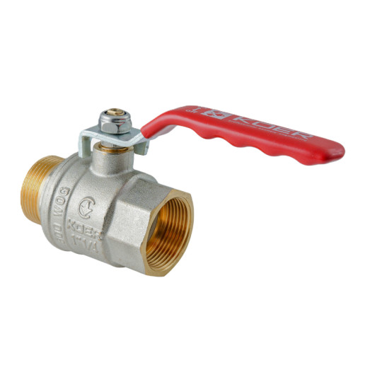 Кран кульовий ГШВ Koer Extreme KE.215-32 - 1 1/4" FM ручка "важіль" червона (KR5753)