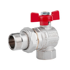 Кран кульовий Icma FAR. ROSSA 3/4" кутовий №361 (87361AE11)