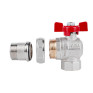 Кран кульовий Icma FAR. ROSSA 3/4" кутовий №361 (87361AE11)