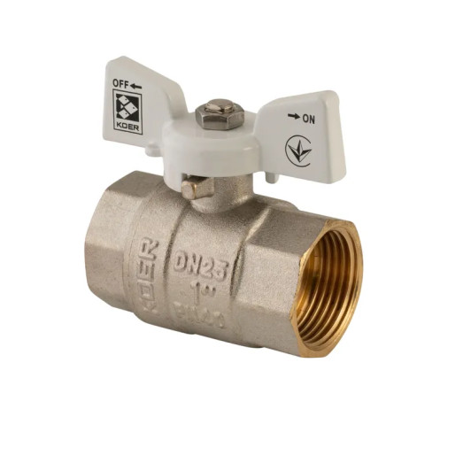 Кран кульовий Koer 1" ГГМ (KR.217.W) білий (KR0180)