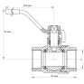 Кран кульовий Koer 1" ГГВ (KR.214) (KR0026)