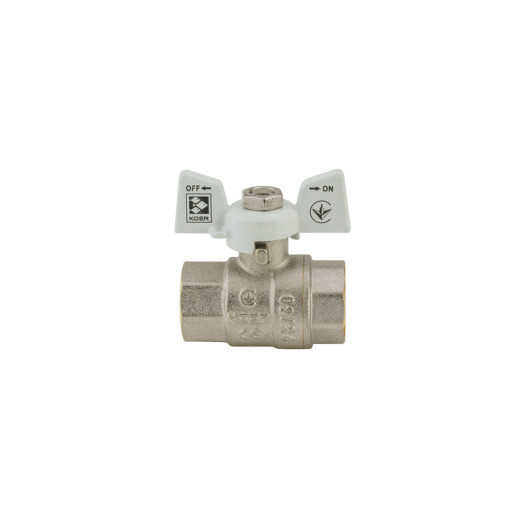 Кран кульовий KOER 1/2" ГГМ (KR.217.W) білий (KR0177)