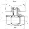 Кран кульовий Koer 3/4" ГГМ (KR.217) (KR0040)