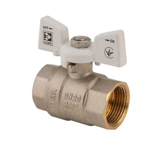 Кран кульовий Koer 3/4" ГГМ (KR.217.W) білий (KR0179)