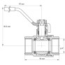 Кран кульовий Koer 3/4" ГГВ (KR.214) (KR0042)