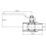 Кран шаровой Koer KG.205 - 3/4" FM ГШР (газ) (KR4966)