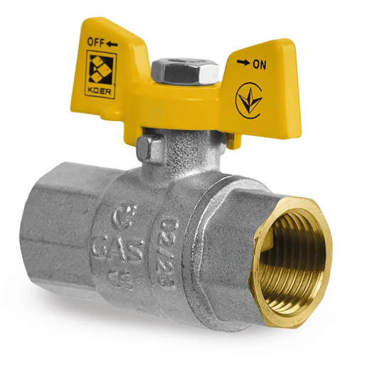 Кран шаровой Koer KG.207 - 1/2" FF ГГБ (газ) (KR4958)