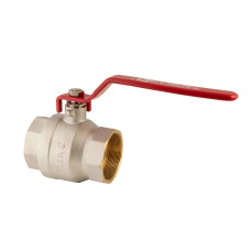 Кран шаровой Koer KR.214 - 2-1/2" FF ГГР (ручка "рычаг" красная) (KR4950)