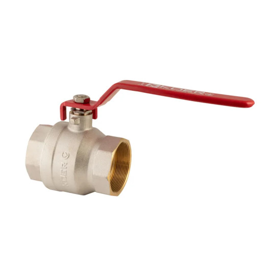 Кран шаровой Koer KR.214 - 2-1/2" FF ГГР (ручка "рычаг" красная) (KR4950)