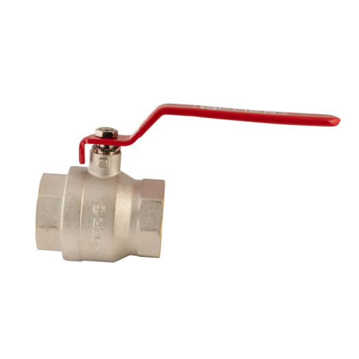 Кран шаровой Koer KR.214 - 2-1/2" FF ГГР (ручка "рычаг" красная) (KR4950)
