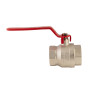 Кран шаровой Koer KR.214 - 2-1/2" FF ГГР (ручка "рычаг" красная) (KR4950)