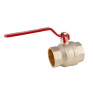 Кран шаровой Koer KR.214 - 2-1/2" FF ГГР (ручка "рычаг" красная) (KR4950)