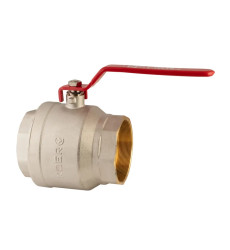 Кран шаровой Koer KR.214 - 4" FF ГГР (ручка "рычаг" красная) (KR4952)