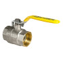 Кран шаровой KOER KR.214.G - 1 1/2" FF ГГР, ручка "рычаг" желтая (KR0136)