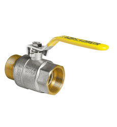 Кран шаровой KOER KR.215.G - 1 1/2" FM ГШР, ручка "рычаг" желтая (KR0126)