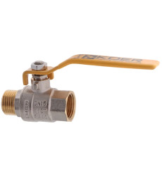 Кран шаровой KOER KR.215.G - 1/2" FM ГШР, ручка "рычаг" желтая (KR0116)