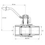Кран шаровой KOER KR.215.G - 1/2" FM ГШР, ручка "рычаг" желтая (KR0116)
