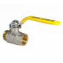 Кран шаровой KOER KR.215.G - 1/2" FM ГШР, ручка "рычаг" желтая (KR0116)