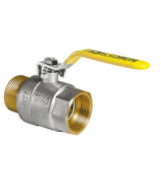 Кран шаровой KOER KR.515.PR.GAS - 2" FM ГШР, ручка "рычаг" желтая (KR0065)