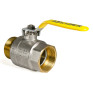 Кран шаровой KOER KR.515.PR.GAS - 2" FM ГШР, ручка "рычаг" желтая (KR0065)