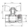 Кран кульовий Koer Wing 20x3/4M (KR.351) (LL1659)