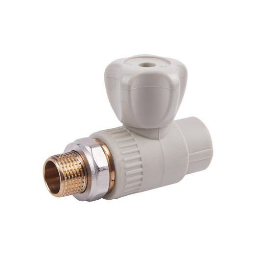 Кран кульовий радіаторний PPR Alfa Plast 20х1/2" прямий (APSRBB2012X)