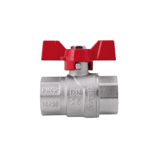 Кран шаровой SD Forte 1" ВР для воды (бабочка) SF602W25