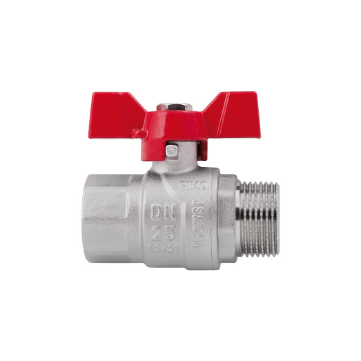 Кран шаровой SD Forte 1" ВЗ для воды (бабочка) SF607W25