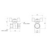 Кран шаровой SD Forte 3/4" ВР для воды (бабочка) SF602W20