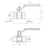 Кран шаровой SD Plus 1 1/4" ВЗ для воды (рычаг) SD605NW32PN40
